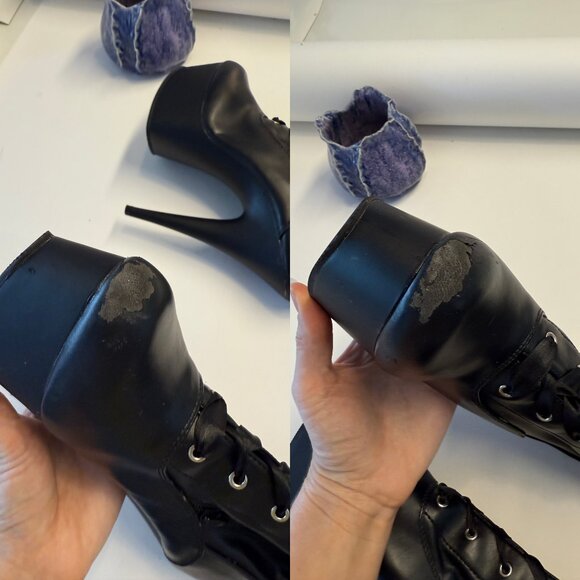 Pleaser Delight 3028 Platform Thigh High Boots Matte Black size 8 🖤 - Picture 8 of 10